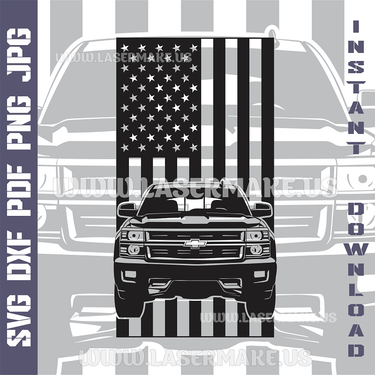 Chevrolet Silverado SVG laser ready files - 3DWave.us